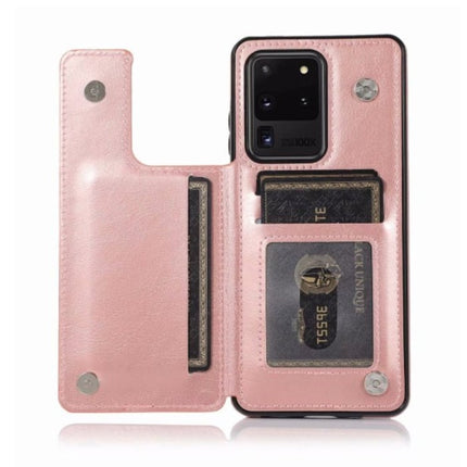 Samsung Galaxy S7 Edge Retro Leren Flip Case Portefeuille - Wallet PU Leer Cover Cas Hoesje Roze