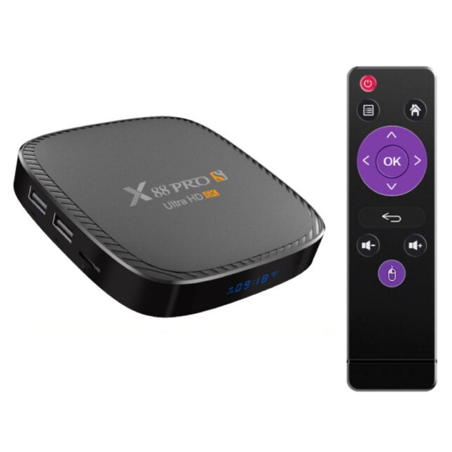 X88S TV Box Mediaspeler Android 10 - Bluetooth 5.0 - Kodi - 6K - 4GB RAM - 128GB Opslagruimte 