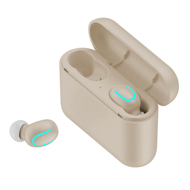 TWS Draadloze Bluetooth 5.0 Oortjes Ear Wireless Buds Earphones Earbuds Oortelefoon Beige - Helder Geluid