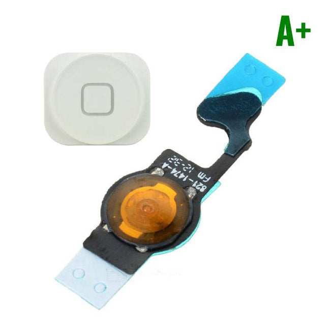Voor Apple iPhone 5 - A+ Home Button Assembly met Flex Cable Wit