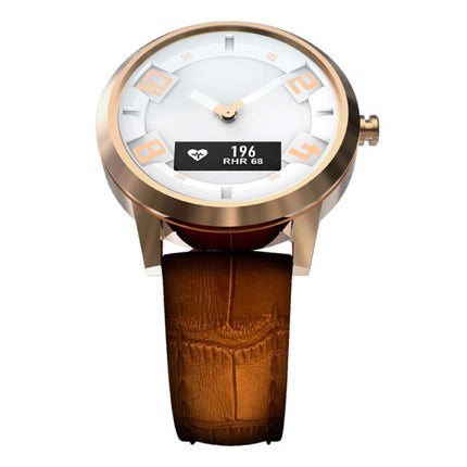 Watch X Horloge met Hartritmemonitor - Fitness Tracker Sport 80ATM Waterdicht Leren Bandje Anoloog Uurwerk Smartwatch