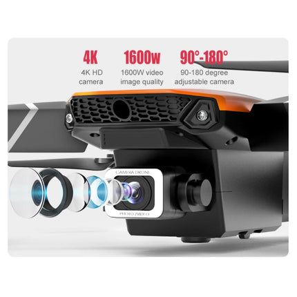 E88 Mini RC Drone met 4K Camera - WiFi Quadcopter met One Key Auto Return - Oranje