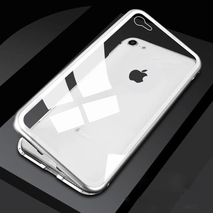iPhone 6S Magnetisch 360° Hoesje met Tempered Glass - Full Body Cover Hoesje + Screenprotector Wit