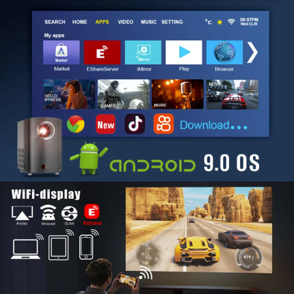 X20 Projector - 250 ANSI Lumen - Android Beamer Home Media Speler Zwart