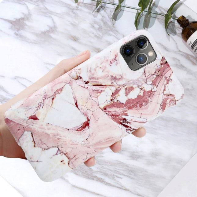 iPhone 11 Pro Hoesje Marmer Textuur - Shockproof Glossy Case Graniet Cover Cas TPU 