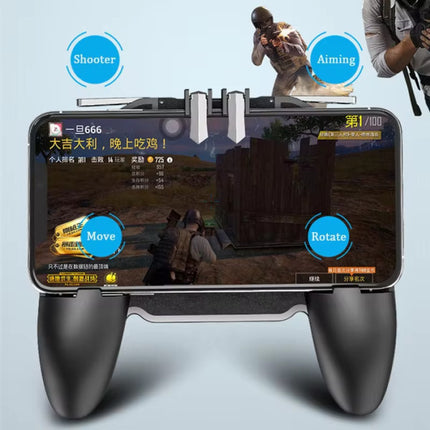 K20 Mobiele Gaming Controller voor PUBG - Koelventilator - Trigger Key & Grip Gamepad - Zwart