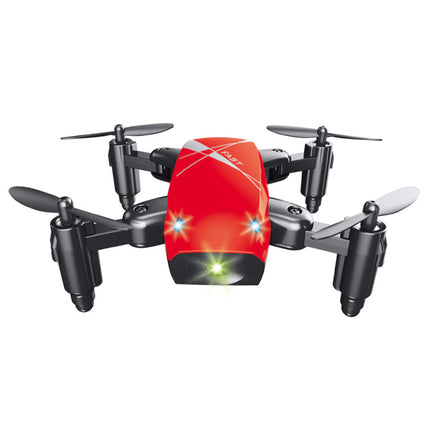 S9W Mini RC Pocket Drone Quadcopter Speelgoed met Gyro Stabilistatie Rood