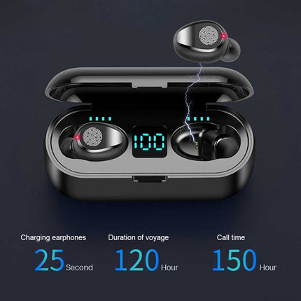 F9 TWS Draadloze Smart Touch Control Oortjes Bluetooth 5.0 Ear Wireless Buds Earphones Earbuds 2000mAh Powerbank