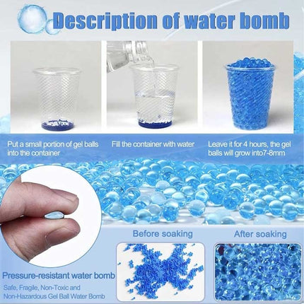 Elektrische Gel Blaster met 10.000 Balletjes - AK47 Model Water Speelgoed Foam Shooter Blauw