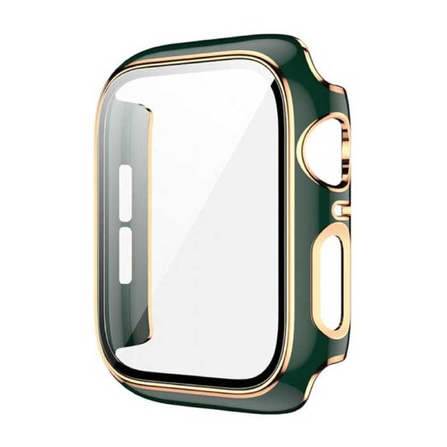 Plated Hoesje voor iWatch Series 38mm - Hard Bumper Case Cover Goud Groen