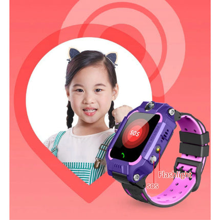 Q19 Smartwatch voor Kinderen met GPS Tracker 2G Smartband Smartphone Horloge IPS iOS Android Paars