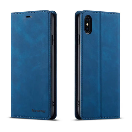 iPhone 15 Pro Wallet Flip Case - Portefeuille Cover PU Leer Hoesje - Blauw