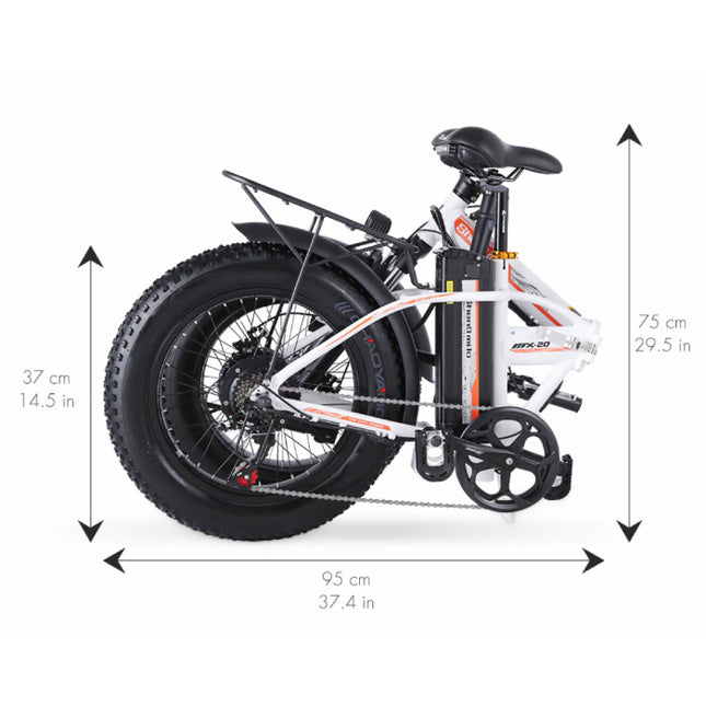 Vouwbare Elektrische Fiets - Off-Road Smart E Bike - 500W - 15 Ah Batterij - Zwart