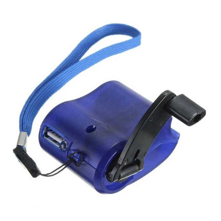 USB Oplader met Dynamo - Noodgeval Handslinger Lader Charger Blauw