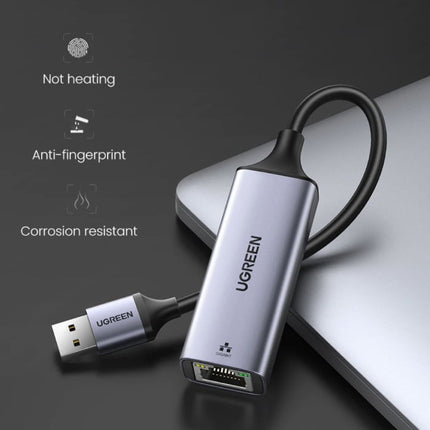 USB naar Ethernet Poort Adapter - 1000Mbps Data Overdracht Converter Hoogwaardig ABS Zwart