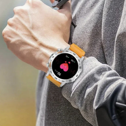 Smartwatch - Gezondheid Monitor Sport Tracker Horloge iOS Android - Silicoon Bandje - Zwart