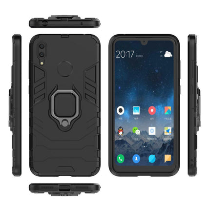 Huawei P20 Pro Hoesje  - Magnetisch Shockproof Case Cover Cas TPU Zwart + Kickstand