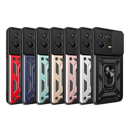 Xiaomi Mi 12 Lite - Armor Hoesje met Kickstand en Camera Bescherming - Pop Grip Cover Case Zwart