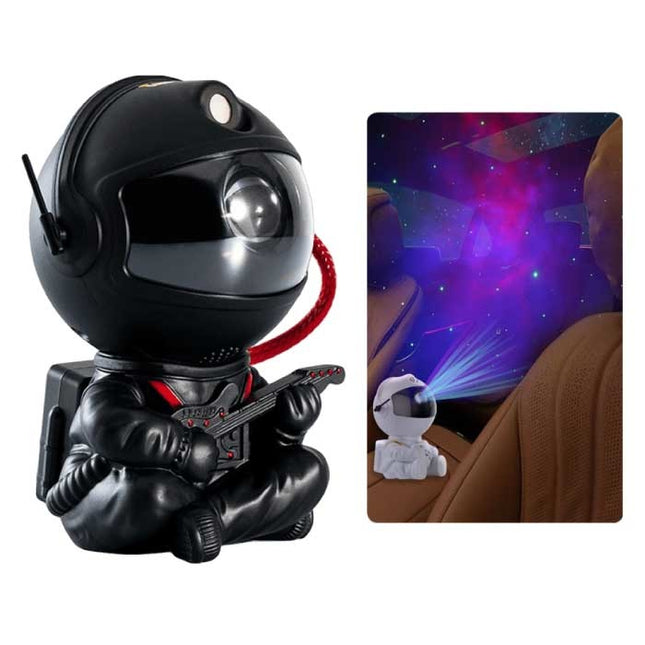 Astronaut met Gitaar - Sterren Ruimte Projector met Afstandsbediening - Sterrenhemel Sfeerlamp Zwart 