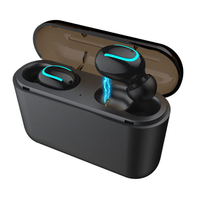 TWS Draadloze Bluetooth 5.0 Oortjes Wireless Buds Earphones Earbuds Oortelefoon Zwart - Helder Geluid