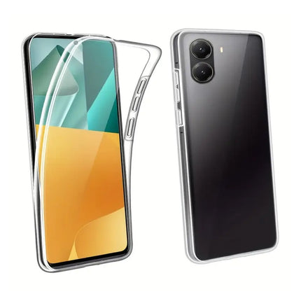360° Hoesje voor Xiaomi Poco X7 - Transparant TPU Full Body Silicone Case + PET Screenprotector