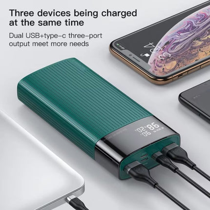 Powerbank 20.000mAh - QC/PD 3.0 met 3 Oplaadpoorten - Noodaccu Batterij Oplader - Wit
