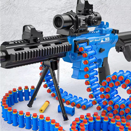 Soft Shell Bullet Geweer - M416 Model Speelgoed Pistool - Blauw