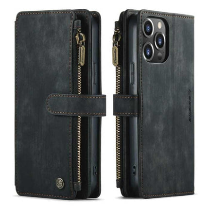 iPhone 7 Plus Leren Flip Case Portefeuille - Wallet Cover Cas Hoesje Zwart