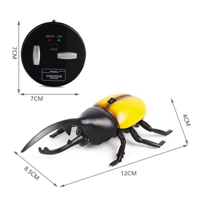 Robot Kever met IR Afstandsbediening - RC Speelgoed Bestuurbaar Insect Geel