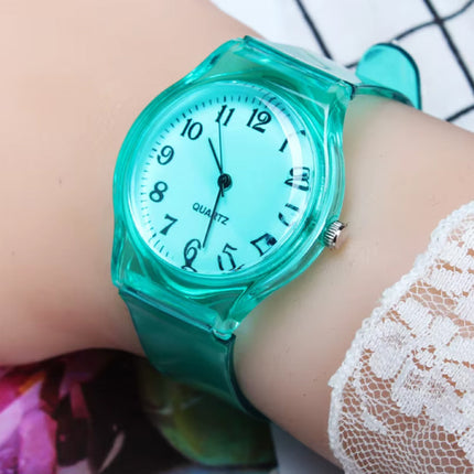 Jelly Horloge voor Dames - Kwarts Uurwerk Silicoon Bandje - Groen