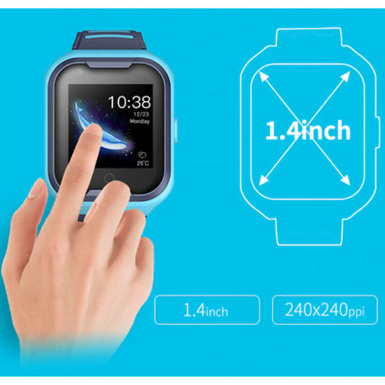 Smartwatch voor Kinderen met GPS Tracker Smartband Smartphone Horloge IPS iOS Android Zwart