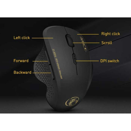Draadloze Muis - 2.4GHz 1600DPI Optisch / Ergonomisch / Rechtshandig - Rood