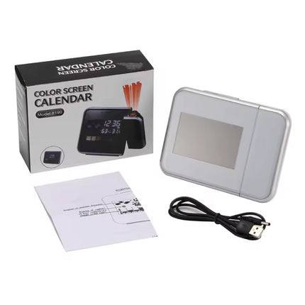 Digitale Wekker met Projectie - Alarm Klok Temperatuur Hygrometer - Zwart