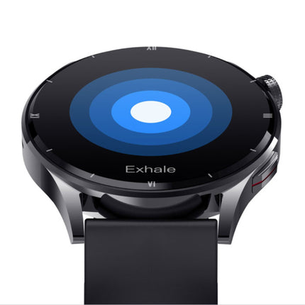 Smartwatch met Lichaamstemperatuur, Bloeddrukmeter en Zuurstofmeter - Fitness Sport Activity Tracker Horloge iOS Android - Metaal Bandje Zwart