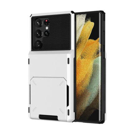 Samsung Galaxy S23 Plus - Kaarthouder Hoesje - Wallet Card Slot Portemonnee Cover Case Wit