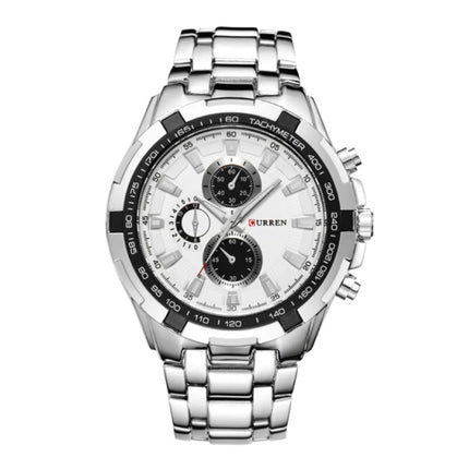 Staal Horloge voor Heren - Leren Bandje Anoloog Luxe Uurwerk voor Mannen Kwarts