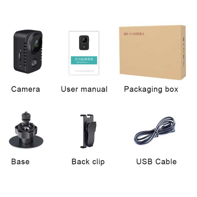 MD29 Mini Security Camera - Full HD Camcorder Motion Detection Night Vision Zwart