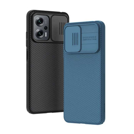 Xiaomi Poco X4 GT (5G) CamShield Hoesje met Camera Slide - Shockproof Case Cover Blauw