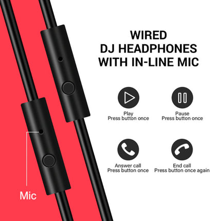 A71 DJ Studio Gaming Koptelefoon met 6.35mm en 3.5mm AUX Aansluiting - Headset met Microfoon Headphones