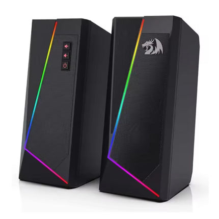 GS520 Desktop Luidspreker Set - RGB 3.5mm AUX Stereo Speaker - Zwart