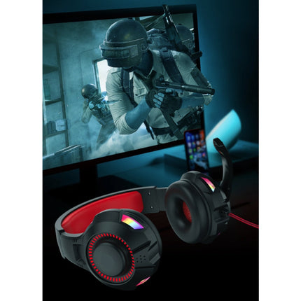 D5 Gaming Headset 3.5mm AUX Aansluiting - Comfortabele Koptelefoon met Microfoon Rood