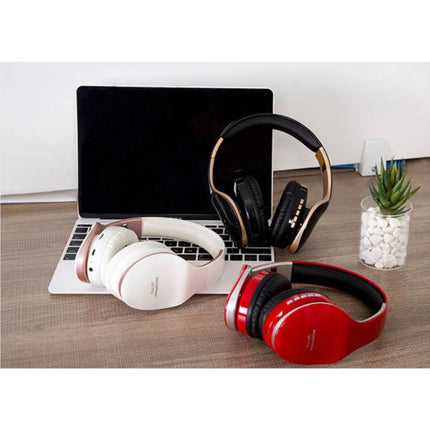 P18 Bluetooth Koptelefoon met Opbergtasje - Opvouwbaar Headset DJ Headphones Wit