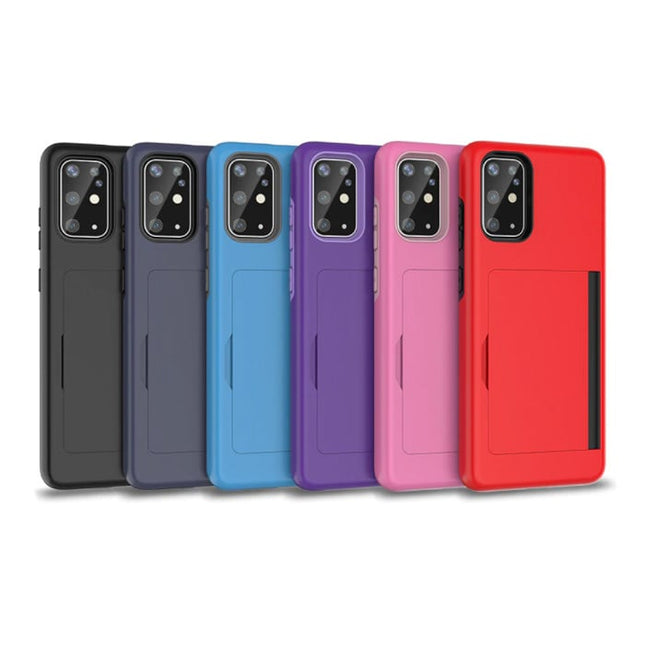 Samsung Galaxy A50 - Wallet Card Slot Cover Case Hoesje Business Paars