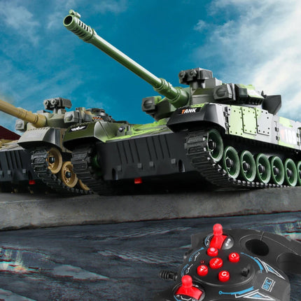 RC Militaire Tank met Afstandsbediening - M1 Leopard 2 Model - Camo Groen
