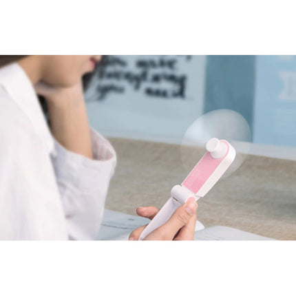 C28 Oplaadbare Draagbare Ventilator - Handventilator Op Batterij Roze