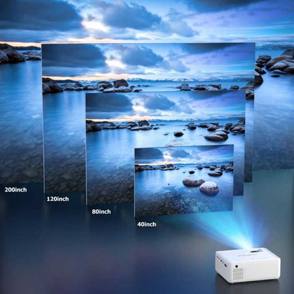 V10 LED Projector - Mini Beamer Home Media Speler Wit