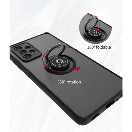 Samsung Galaxy Note 20 Ultra Hoesje met Ring Kickstand en Magneet - Schokbestendige Cover Case Geel