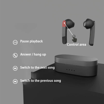 T12 Draadloze Oortjes - Smart Touch Control TWS Oordopjes Bluetooth 5.0  Wireless Buds Oortelefoon Beige
