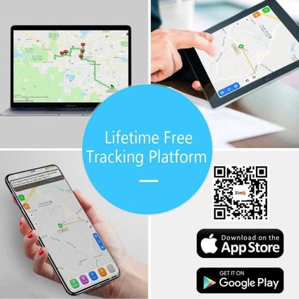 Magnetische GPS Tracker met Online Tracking - Auto Huisdier Kinderen Verloren Real Time Locator Zwart