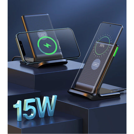 3 in 1 Oplaadstation - Compatibel met Apple iPhone / iWatch / AirPods -  Charging Dock 15W Wireless Pad Zwart